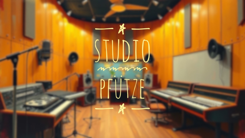 KI generiertes Vintage Tonstudio